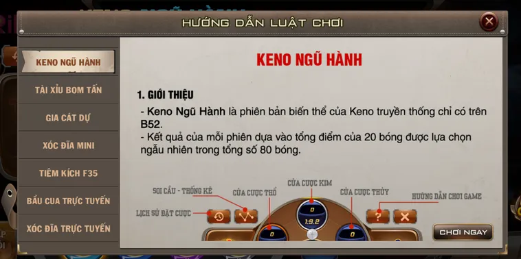 Khám Phá Trò Chơi Keno Mini Tại RikBet Với Cơ Hội Chiến Thắng Khổng Lồ