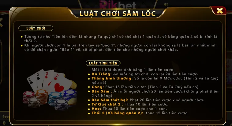 Sâm Lốc Tại RikBet Đỉnh Cao Công Nghệ Casino Trực Tuyến Đẳng Cấp Quốc Tế
