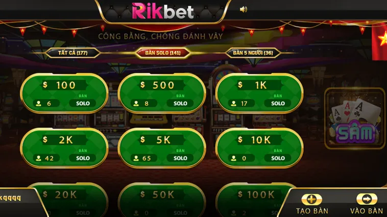 Sâm Lốc Tại RikBet Đỉnh Cao Công Nghệ Casino Trực Tuyến Đẳng Cấp Quốc Tế