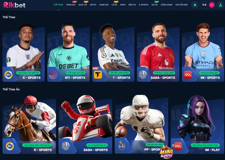 Thể Thao RikBet Thiên Đường Cá Cược Hấp Dẫn Cho Cộng Đồng Game Thủ Đam Mê