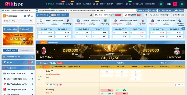 Thể Thao K Sports RikBet Hình Thức Cá Cược Số Học Đầy Kịch Tính Đỉnh Cao