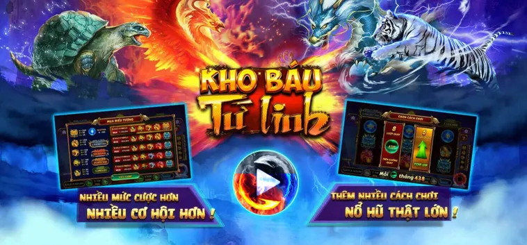 Nổ Hũ Tứ Linh Tại RikBet Hành Trình Chinh Phục Kho Báu Huyền Thoại Đỉnh Cao